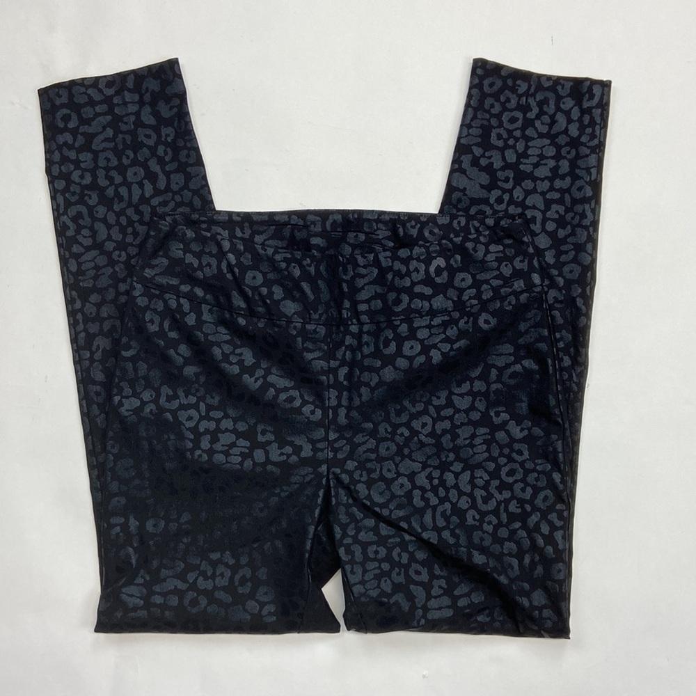 Soft Surroundings Black Cheetah Animal Print Pull-on Legging Work Pants